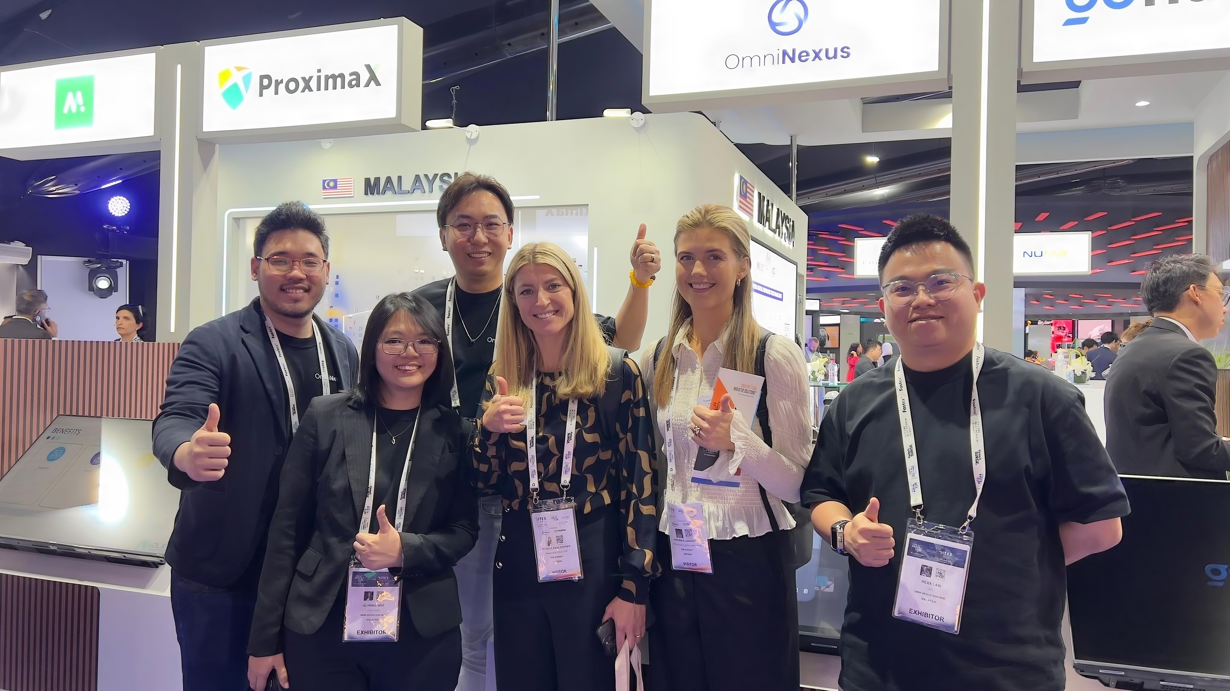 The team at the OmniNexus booth at GITEX